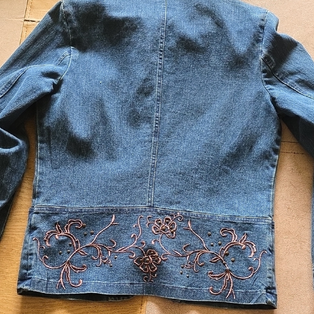 Tantrums Dark Blue Denim Jacket with Subtle Stitching - Picture 6 of 7